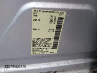 2013 Nissan LEAF S with VIN 1N4AZ0CP8DC408758, listed as a Copart auction lot 46844845 with 71,576 mi miles and Salvage Title. Bid and sale history available at carsss.com. Image 13.