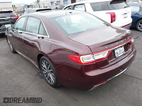 2017 Lincoln Continental Select with VIN 1LN6L9SK4H5618727, listed as a IAAI auction lot 42485169 with 55,734 mi miles and . Bid and sale history available at DreamBid. Image 3.