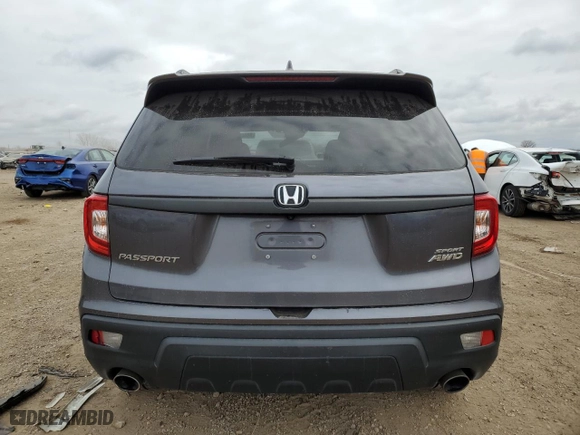 2019 Honda Passport Sport with VIN 5FNYF8H23KB001993, listed as a Copart auction lot 84406984 with 88,764 mi miles and Salvage Title. Bid and sale history available at carsss.com. Image 6.