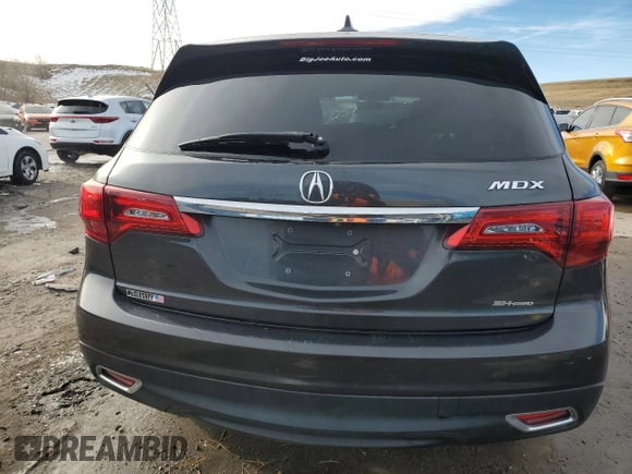2016 Acura MDX w/Tech with VIN 5FRYD4H4XGB038321, listed as a Copart auction lot 81825384 with 155,598 mi miles and Salvage Title. Bid and sale history available at carsss.com. Image 6.