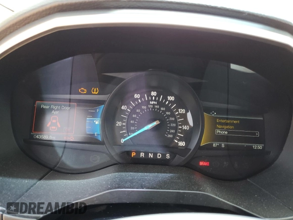 2020 Ford Edge SEL with VIN 2FMPK4J92LBA83975, listed as a Copart auction lot 59392145 with 43,589 mi miles and Salvage title. Bid and sale history available at DreamBid. Image 9.