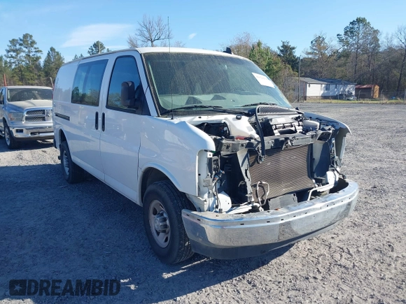2021 Chevrolet Express Cargo with VIN 1GCWGAF7XM1205308, listed as a IAAI auction lot 41829936 with 64,548 mi miles and . Bid and sale history available at DreamBid. Image 1.