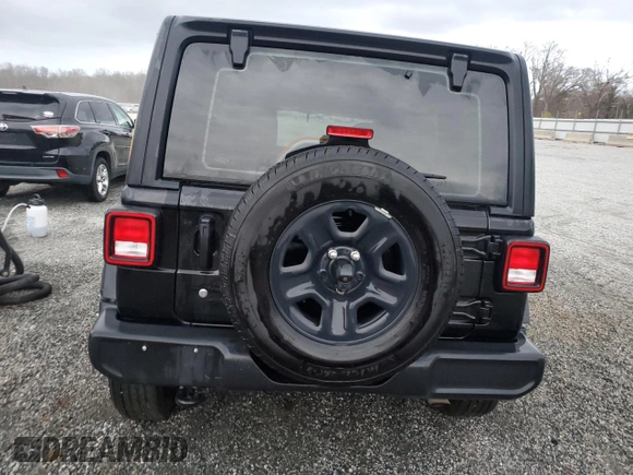 2023 Jeep Wrangler Sport S with VIN 1C4HJXDG0PW626672, listed as a Copart auction lot 47358915 with 19,089 mi miles and Salvage Title. Bid and sale history available at DreamBid. Image 6.