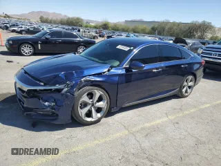 2018 Honda Accord Touring z VIN 1HGCV1F9XJA050511, wystawiony jako Copart lot #52550385 z przebiegiem 86 882 mil mil oraz Szkoda całkowita • Salvage title. Historia ofert i sprzedaży dostępna na DreamBid. Obrazek 1.