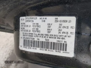 2000 Dodge Dakota Sport с VIN 1B7GL2AX5YS775200, выставлен на аукционе IAAI как лот 42113896 с пробегом 224 337 миль миль и . История ставок и продаж доступна на DreamBid. Изображение 9.