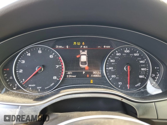 2016 Audi A7 3.0 Premium Plus with VIN WAUWGAFC4GN008691, listed as a Copart auction lot 80974753 with 114,983 mi miles. Bid and sale history available at carsss.com. Image 9.