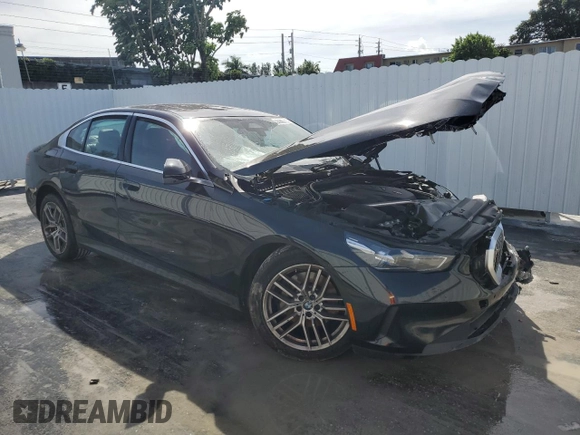 2024 BMW 5 Series 530i with VIN WBA43FJ08RCP86200, listed as a Copart auction lot 75574864 with 0 mi miles and Non Repairable. Bid and sale history available at carsss.com. Image 4.