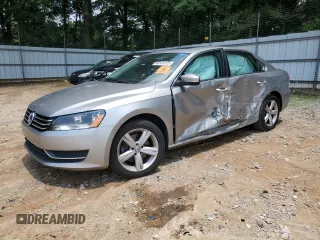 2013 Volkswagen Passat SE with VIN 1VWBH7A30DC082459, listed as a Copart auction lot 62524125 with Not provided miles and Salvage title. Bid and sale history available at DreamBid. Image 1.