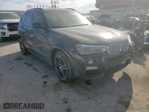 2017 BMW X3 xDrive35i with VIN 5UXWX7C57H0S19103, listed as a Copart auction lot 43017355 with 121,084 mi miles and Salvage Title. Bid and sale history available at DreamBid. Image 10.