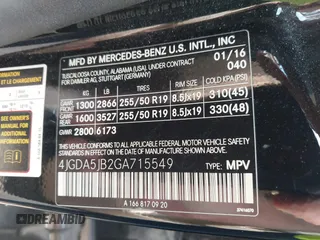 2016 Mercedes-Benz GLE 350 z VIN 4JGDA5JB2GA715549, wystawiony jako IAAI lot #42024204 z przebiegiem 119 968 mil mil oraz . Historia ofert i sprzedaży dostępna na DreamBid. Obrazek 9.