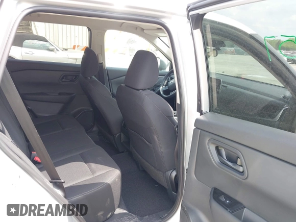 2025 Nissan Rogue S with VIN 5N1BT3AB4SC834268, listed as a IAAI auction lot 42273657 with 1,499 mi miles and . Bid and sale history available at DreamBid. Image 8.