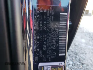 2020 Kia Optima Hybrid EX with VIN KNAGU4LE6L5040797, listed as a Copart auction lot 46321695 with 3,531 mi miles and Salvage Title. Bid and sale history available at carsss.com. Image 12.