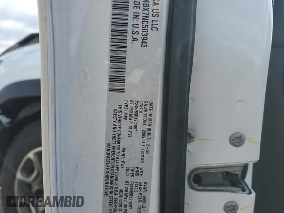 2022 Jeep Cherokee Trailhawk with VIN 1C4PJMBX7ND503943, listed as a Copart auction lot 42821495 with 24,256 mi miles and Salvage Title. Bid and sale history available at carsss.com. Image 15.