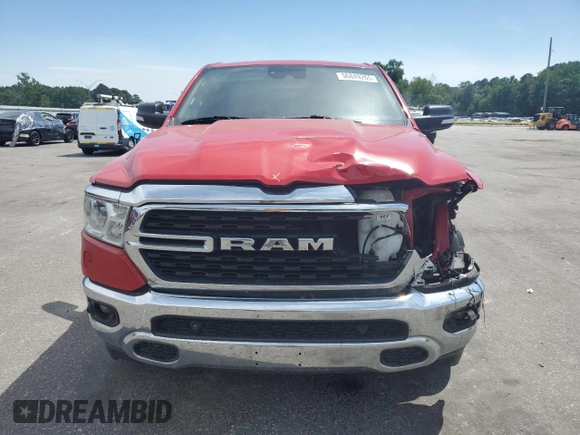 2022 Ram 1500 Lone Star with VIN 1C6RREFT1NN124615, listed as a Copart auction lot 56849265 with 89,947 mi miles and Salvage title. Bid and sale history available at DreamBid. Image 5.