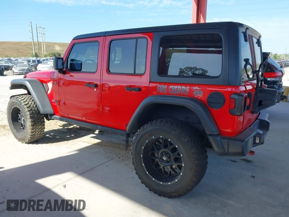 2018 Jeep Wrangler Unlimited Rubicon with VIN 1C4HJXFG0JW159287, listed as a IAAI auction lot 41911012 with 93,784 mi miles and . Bid and sale history available at DreamBid. Image 15.