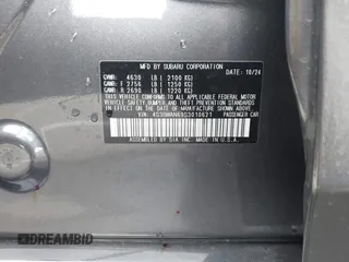 2025 Subaru Legacy Limited with VIN 4S3BWAN69S3010621, listed as a IAAI auction lot 41894658 with Not provided miles and . Bid and sale history available at DreamBid. Image 9.