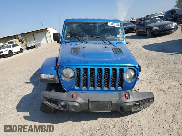 2022 Jeep Gladiator Rubicon with VIN 1C6JJTBG4NL151210, listed as a Copart auction lot 75117154 with 49,027 mi miles and Salvage title. Bid and sale history available at DreamBid. Image 5.