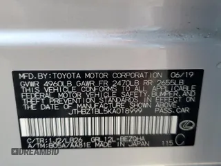 2019 Lexus GS with VIN JTHBZ1BL5KA018999, listed as a Copart auction lot 74170424 with 0 mi miles and Non Repairable. Bid and sale history available at carsss.com. Image 13.