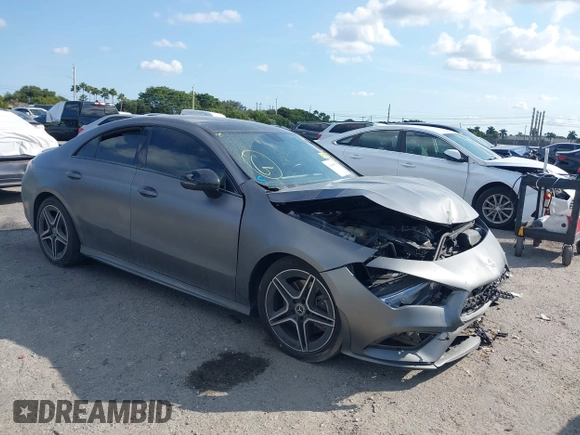 2020 Mercedes-Benz CLA with VIN WDD5J4HB1LN044179, listed as a IAAI auction lot 41499559 with 65,914 mi miles. Bid and sale history available at carsss.com. Image 1.