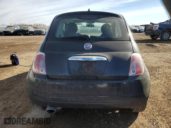 2012 FIAT 500 Pop with VIN 3C3CFFAR7CT365458, listed as a Copart auction lot 42599195 with 89,569 mi miles and Salvage Title. Bid and sale history available at carsss.com. Image 6.