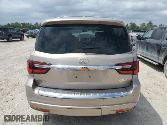 2019 Infiniti QX80 LUXE with VIN JN8AZ2NE2K9229566, listed as a Copart auction lot 71170974 with 58,629 mi miles and Salvage Title. Bid and sale history available at carsss.com. Image 6.
