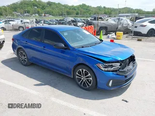 2024 Volkswagen Jetta Sport with VIN 3VWBM7BU0RM002859, listed as a IAAI auction lot 42137956 with 33,796 mi miles and . Bid and sale history available at DreamBid. Image 1.