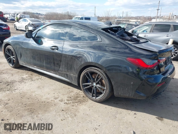 2021 BMW 4 Series M440i xDrive with VIN WBA13AR01MCG19764, listed as a IAAI auction lot 41486485 with Not Provided miles and . Bid and sale history available at DreamBid. Image 3.