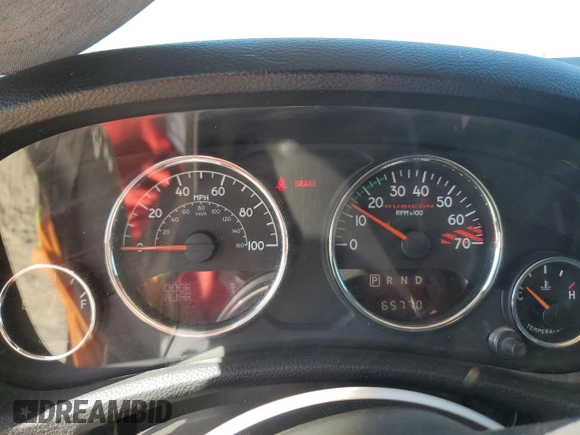 2014 Jeep Wrangler Rubicon with VIN 1C4BJWCG1EL168575, listed as a Copart auction lot 75095814 with 65,770 mi miles and Salvage title. Bid and sale history available at DreamBid. Image 9.