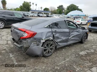 2020 Honda Civic Sedan Sport with VIN 2HGFC2F83LH599147, listed as a Copart auction lot 50555115 with 70,181 mi miles and Salvage Title. Bid and sale history available at carsss.com. Image 3.
