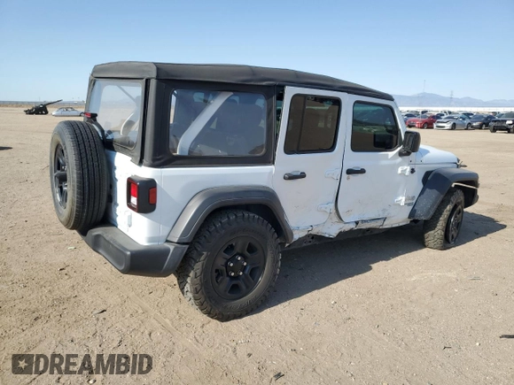 2018 Jeep Wrangler Unlimited Sport z VIN 1C4HJXDG0JW151905, wystawiony jako Copart lot #61935995 z przebiegiem 43 750 mil mil oraz Szkoda całkowita • Salvage title. Historia ofert i sprzedaży dostępna na DreamBid. Obrazek 3.