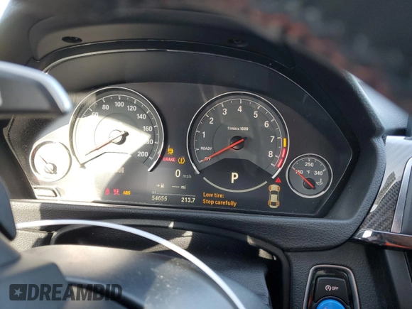 2016 BMW M4 with VIN WBS3R9C57GK335701, listed as a Copart auction lot 82560753 with 54,655 mi miles. Bid and sale history available at carsss.com. Image 9.