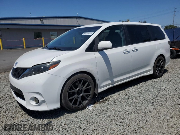 2015 Toyota Sienna SE with VIN 5TDXK3DC6FS656949, listed as a Copart auction lot 54114955 with 112,642 mi miles and Salvage Title. Bid and sale history available at DreamBid. Image 1.