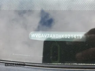 2017 Volkswagen Tiguan S with VIN WVGAV7AX0HK021419, listed as a Copart auction lot 51510935 with 97,084 mi miles and Salvage Title. Bid and sale history available at DreamBid. Image 14.