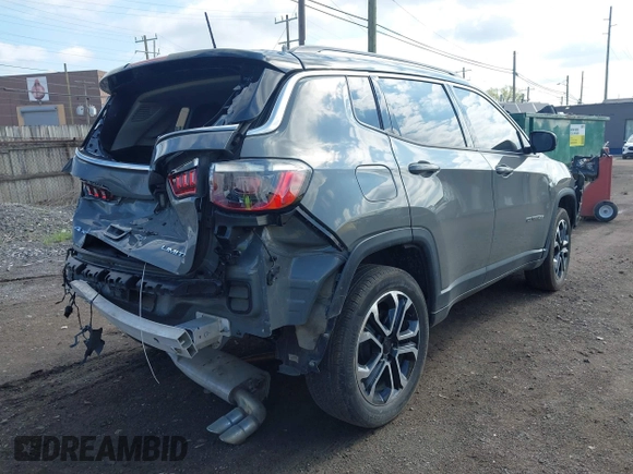 2022 Jeep Compass High Altitude z VIN 3C4NJDCB3NT145518, wystawiony jako IAAI lot #42143357 z przebiegiem 58 276 mil mil oraz . Historia ofert i sprzedaży dostępna na DreamBid. Obrazek 4.