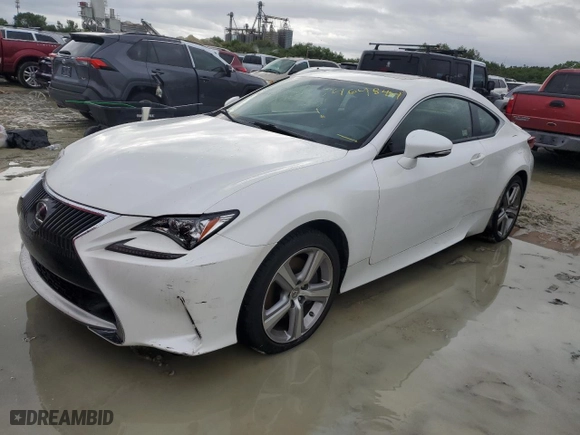 2015 Lexus RC 350 with VIN JTHSE5BC0F5000900, listed as a Copart auction lot 74698454 with 0 mi miles and Salvage Title. Bid and sale history available at carsss.com. Image 1.