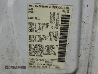 2018 Nissan NV Cargo S z VIN 1N6BF0LY1JN803877, wystawiony jako Copart lot #53290635 z przebiegiem 90 670 mil mil oraz Szkody całkowita. Historia ofert i sprzedaży dostępna na DreamBid. Obrazek 13.