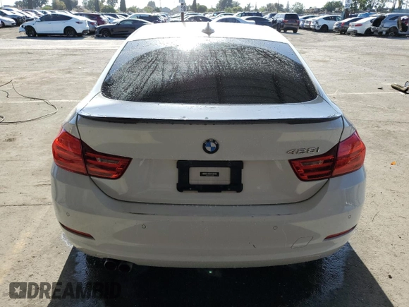 2015 BMW 4 Series 428i with VIN WBA4A9C5XFGL85882, listed as a Copart auction lot 57434445 with 145,765 mi miles and Salvage title. Bid and sale history available at DreamBid. Image 6.