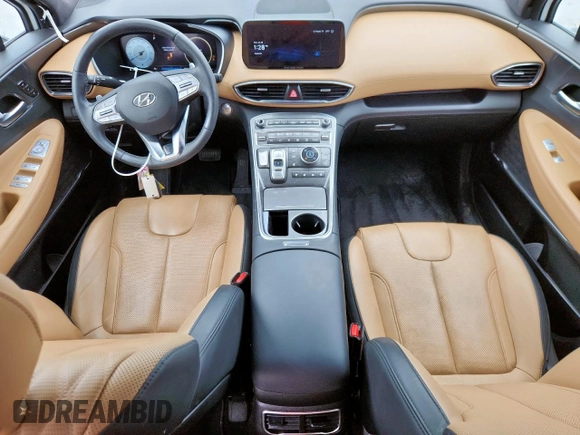 2023 Hyundai Santa Fe Calligraphy z VIN 5NMS5DAL0PH552148, wystawiony jako Copart lot #63868585 z przebiegiem 8 733 mil mil oraz Szkoda całkowita • Salvage title. Historia ofert i sprzedaży dostępna na DreamBid. Obrazek 8.