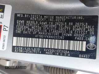 2017 Toyota Camry Hybrid LE z VIN 4T1BD1FK8HU222362, wystawiony jako IAAI lot #42456703 z przebiegiem 70 907 mil mil oraz . Historia ofert i sprzedaży dostępna na DreamBid. Obrazek 9.