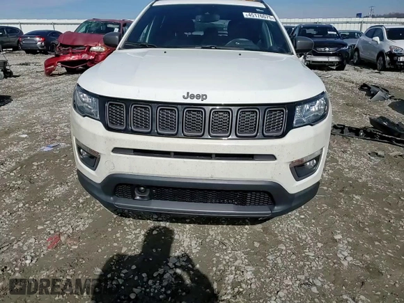 2021 Jeep Compass 80th Anniversary with VIN 3C4NJCEB6MT553095, listed as a Copart auction lot 45176075 with 45,415 mi miles and Salvage Title. Bid and sale history available at carsss.com. Image 12.
