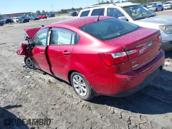 2015 Kia Rio LX with VIN KNADM4A39F6496537, listed as a IAAI auction lot 41795758 with 1 mi miles. Bid and sale history available at carsss.com. Image 3.
