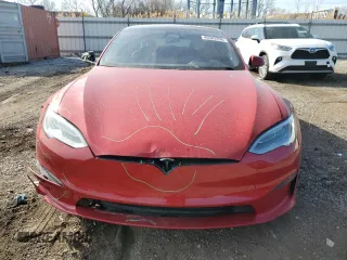2021 Tesla Model S Plaid with VIN 5YJSA1E66MF435931, listed as a Copart auction lot 45583255 with 41,925 mi miles and Salvage Title. Bid and sale history available at carsss.com. Image 5.