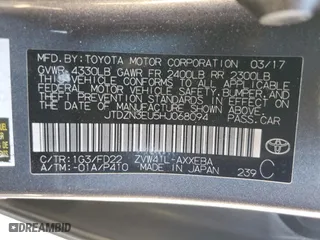 2017 Toyota Prius v Two with VIN JTDZN3EU5HJ068094, listed as a Copart auction lot 88748465 with 387,519 mi miles and Clean Title. Bid and sale history available at carsss.com. Image 12.