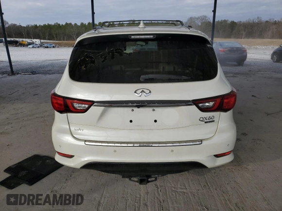 2019 Infiniti QX60 Luxe with VIN 5N1DL0MNXKC558675, listed as a Copart auction lot 44579435 with 45,657 mi miles and Salvage title. Bid and sale history available at DreamBid. Image 6.