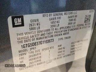 2016 GMC Canyon 2WD SLT with VIN 1GTG5DE37G1103673, listed as a Copart auction lot 44145095 with 74,363 mi miles and Salvage Title. Bid and sale history available at carsss.com. Image 14.