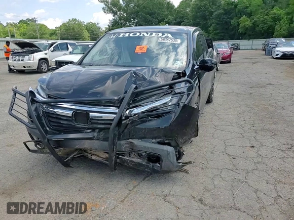 2019 Honda Ridgeline Sport with VIN 5FPYK3F15KB039774, listed as a Copart auction lot 59367535 with 44,911 mi miles and Salvage title. Bid and sale history available at DreamBid. Image 14.