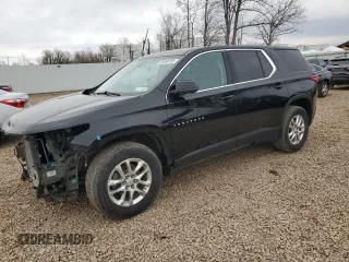 2020 Chevrolet Traverse LS with VIN 1GNEVFKWXLJ169038, listed as a Copart auction lot 50458755 with 110,147 mi miles and Salvage Title. Bid and sale history available at carsss.com. Image 1.