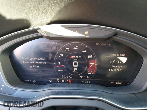 2019 Audi SQ5 Premium Plus with VIN WA1B4AFY5K2001775, listed as a Copart auction lot 80466204 with 120,337 mi miles and Salvage Title. Bid and sale history available at DreamBid. Image 9.
