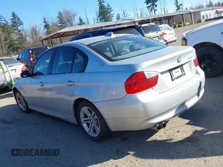 2008 BMW 3 Series 328i with VIN WBAVA37538NL58078, listed as a IAAI auction lot 41693224 with 147,128 mi miles. Bid and sale history available at carsss.com. Image 3.