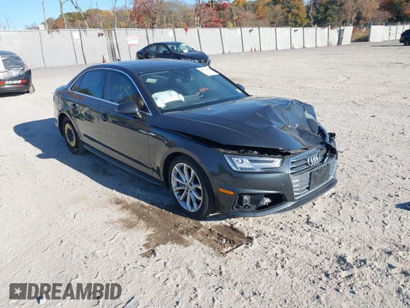 2019 Audi A4 Premium Plus with VIN WAUENAF44KA110793, listed as a IAAI auction lot 40676447 with 93,832 mi miles. Bid and sale history available at carsss.com. Image 1.